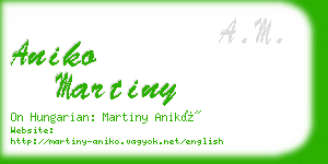 aniko martiny business card